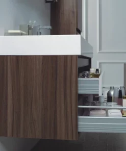 BERNSTEIN Ensemble De Salle De Bain A-1000 BASIC, Armoire De Toilette, Vasque Et Meuble Sous Vasque,noyer Foncé -BERNSTEIN Shop 10576825 3