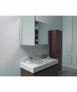 BERNSTEIN Ensemble De Salle De Bain A-1000 BASIC, Armoire De Toilette, Vasque Et Meuble Sous Vasque,noyer Foncé -BERNSTEIN Shop 10576825 4