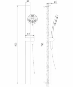 Barre De Douche BERNSTEIN De Qualité Supérieure NT127 - En Acier Inoxydable 7 Barre De Douche BERNSTEIN De Qualité Supérieure NT127 - En Acier Inoxydable -BERNSTEIN Shop 10576827 3