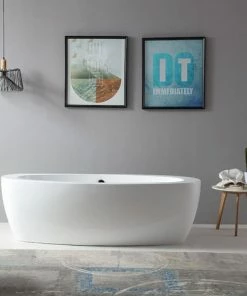 BERNSTEIN Baignoire îlot Ovale En Acrylique MODENA - 185x91cm - BS-859 Blanc -BERNSTEIN Shop 10576865 3