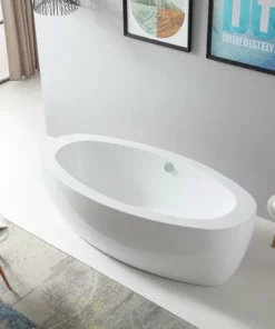 BERNSTEIN Baignoire îlot Ovale En Acrylique MODENA - 185x91cm - Avec Robinetterie 8028 -BERNSTEIN Shop 10576868 4