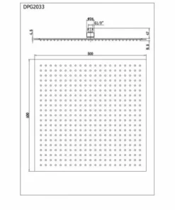 BERNSTEIN Tête De Douche Carrée, Extra-plate En Laiton Chromé DPG2033 - 50x50cm -BERNSTEIN Shop 10576875 3