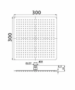 BERNSTEIN Tête De Douche Carrée, Extra-plate En Laiton Chromé DPG2005 - 30x30cm 7 BERNSTEIN Tête De Douche Carrée, Extra-plate En Laiton Chromé DPG2005 - 30x30cm -BERNSTEIN Shop 10576876 3