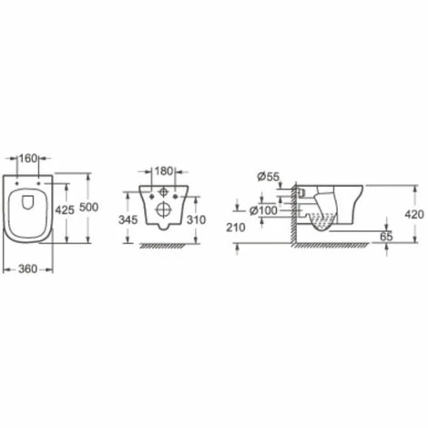 BERNSTEIN Toilettes Suspendues De Luxe Softclose CH101 5 BERNSTEIN Toilettes Suspendues De Luxe Softclose CH101 – Image 3