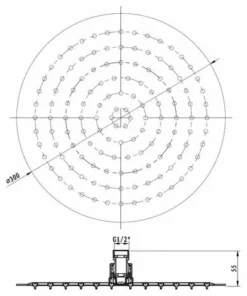 Tête De Douche BERNSTEIN DE LUXE En Laiton Massif Chromé Ronde - Ø 30cm DPG2019 -BERNSTEIN Shop 10576884 3