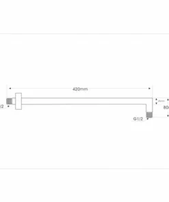 BERNSTEIN Bras De Douche Mural 2605 Massif - 40 Cm -BERNSTEIN Shop 10576885 2
