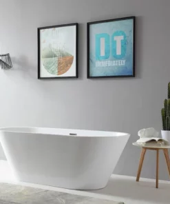 BERNSTEIN Baignoire îlot Ovale En Acrylique LUGANO 170x74 Cm Avec Robinetterie 8028 -BERNSTEIN Shop 10576890 2