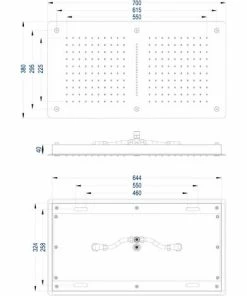BERNSTEIN Douche De Tête Rectangulaire Pour Montage Plafond, 70 X 38 Cm, DPG5019 -BERNSTEIN Shop 10576902 3