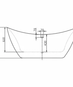 BERNSTEIN Baignoire îlot En Acrylique De Qualité Supérieure, SIENA, Blanc Brillant, 173 X 73cm -BERNSTEIN Shop 10576908 4