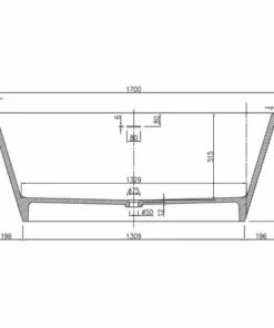BERNSTEIN Baignoire îlot En Pierre Solide, Solid Surface, ALMERIA STONE Blanc Mat, 170 X 80cm -BERNSTEIN Shop 10576909 4