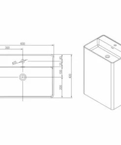 BERNSTEIN Lavabo Colonne Totem PB2022- 60 X 42 X 90cm - Blanc - Solid Stone 10 BERNSTEIN Lavabo Colonne Totem PB2022- 60 X 42 X 90cm - Blanc - Solid Stone -BERNSTEIN Shop 10576911 4