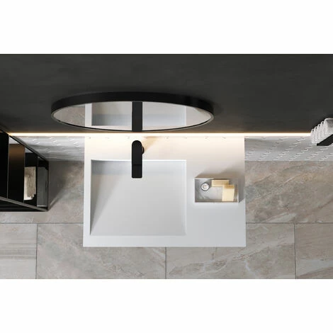 BERNSTEIN Lavabo / Vasque à Suspendre PB2014 - 74 X 50 X 13cm En Résine De Synthèse (Solid Stone) 6 BERNSTEIN Lavabo / Vasque à Suspendre PB2014 - 74 X 50 X 13cm En Résine De Synthèse (Solid Stone) – Image 4