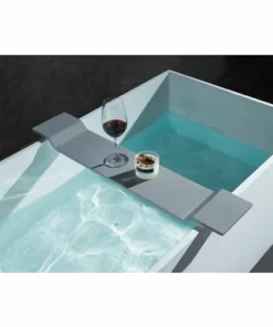 BERNSTEIN Baignoire îlot En Pierre Solide (solid Stone) LUNA Blanc Mat + Bonde Pop Up 170x72cm -BERNSTEIN Shop 10576929 3