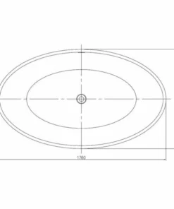 BERNSTEIN Baignoire îlot En Pierre Solide RELAX - Blanc - 176x103cm -BERNSTEIN Shop 10576939 4