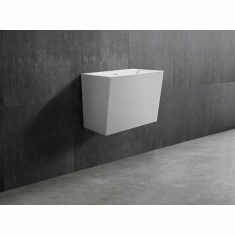 BERNSTEIN Lavabo Mural TW18 En Pierre Solide - Solid Surface - 50 X 35 X 40 Cm 3 BERNSTEIN Lavabo Mural TW18 En Pierre Solide - Solid Surface - 50 X 35 X 40 Cm