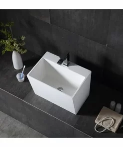 BERNSTEIN Lavabo Mural TW18 En Pierre Solide - Solid Surface - 50 X 35 X 40 Cm 8 BERNSTEIN Lavabo Mural TW18 En Pierre Solide - Solid Surface - 50 X 35 X 40 Cm -BERNSTEIN Shop 10576948 2