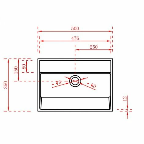 BERNSTEIN Lavabo Mural TW18 En Pierre Solide - Solid Surface - 50 X 35 X 40 Cm 6 BERNSTEIN Lavabo Mural TW18 En Pierre Solide - Solid Surface - 50 X 35 X 40 Cm – Image 4