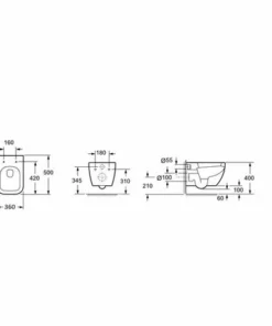 BERNSTEIN WC Suspendu à Fond Creux - Cuvette Sans Bride 101R - Abattant Siège Softclose -BERNSTEIN Shop 10576960 5