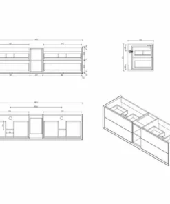 BERNSTEIN Meuble De Salle De Bain Flora 1900 - Blanc Mat - Avec Niche De Rangement Optique Bois De Rose -BERNSTEIN Shop 10576963 5