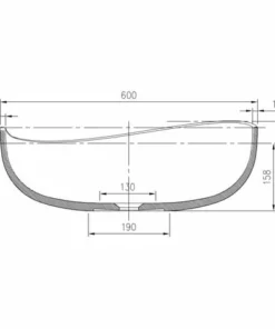 BERNSTEIN Vasque à Poser WAVE PB2001, En Fonte Minérale (pure Acrylique) - 60x37x21cm - Blanc Mat Ou Haute Brillance: Mat -BERNSTEIN Shop 10583155 4