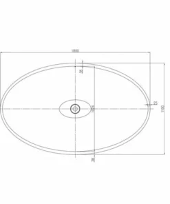 BERNSTEIN Baignoire îlot En Pierre Solide, Solide Surface, WAVE Blanc , 180x110cm - Sélectionnable En Mat Ou Haute Brillance: Mat -BERNSTEIN Shop 10583157 3