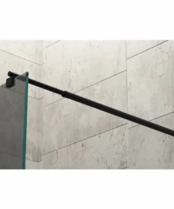 BERNSTEIN Paroi De Douche Fixe Sans Porte - Nano Protection-verre Véritable De 8mm EX101 Noir - Verre Gris - Largeur Sélectionnable: 1100mm -BERNSTEIN Shop 10583231 4