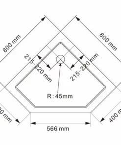 BERNSTEIN Paroi De Douche Sans Cadre Pentagonale En Verre Véritable NANO EX415 - 80x80x195cm -BERNSTEIN Shop 10583242 5