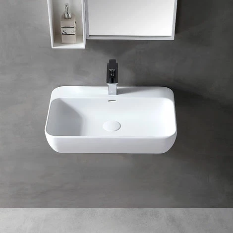 BERNSTEIN Vasque à Poser Ou Lavabo à Suspendre TWG201 En Solide Surface (Solid Stone) – Blanc Mat – 60 X 40 X 14 Cm 5 BERNSTEIN Vasque à Poser Ou Lavabo à Suspendre TWG201 En Solide Surface (Solid Stone) – Blanc Mat – 60 X 40 X 14 Cm – Image 3