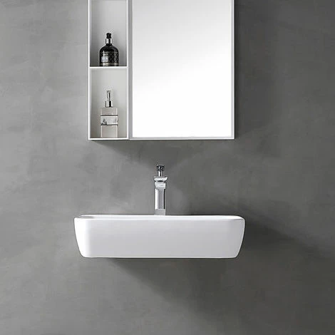BERNSTEIN Vasque à Poser Ou Lavabo à Suspendre TWG201 En Solide Surface (Solid Stone) – Blanc Mat – 60 X 40 X 14 Cm 6 BERNSTEIN Vasque à Poser Ou Lavabo à Suspendre TWG201 En Solide Surface (Solid Stone) – Blanc Mat – 60 X 40 X 14 Cm – Image 4