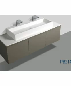 BERNSTEIN Meuble De Salle De Bain Luna 1600 Gris Mat Avec Plan Vasque En Solid Surface - Vasque & Miroir Disponible En Option: Sans Miroir, Sans Vasque à Poser -BERNSTEIN Shop 10583279 5