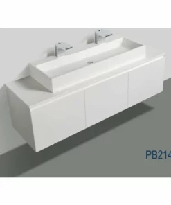 BERNSTEIN Meuble De Salle De Bain Luna 1600 Blanc Mat Avec Plan Vasque En Solid Surface - Vasque & Miroir Disponible En Option: Sans Miroir, Sans Vasque à Poser -BERNSTEIN Shop 10583281 5
