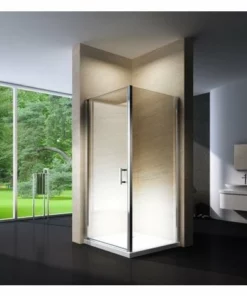 BERNSTEIN Paroi De Douche En Verre NANO EX 416 - Pour Installation En Coin - 90 X 90 X 195 Cm