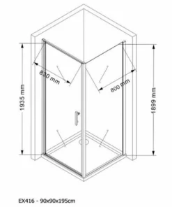 BERNSTEIN Paroi De Douche En Verre NANO EX 416 - Pour Installation En Coin - 90 X 90 X 195 Cm 11 BERNSTEIN Paroi De Douche En Verre NANO EX 416 - Pour Installation En Coin - 90 X 90 X 195 Cm -BERNSTEIN Shop 10583308 5
