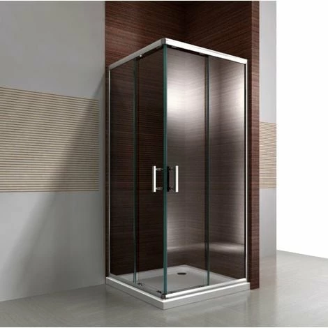 BERNSTEIN Paroi De Douche D'angle,porte Coulissante En Verre Véritable NANO, EX506, 90 X 90 X 195cm - Sans Receveur 3 BERNSTEIN Paroi De Douche D'angle,porte Coulissante En Verre Véritable NANO, EX506, 90 X 90 X 195cm - Sans Receveur