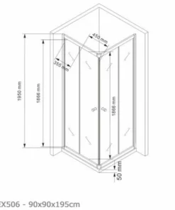 BERNSTEIN Paroi De Douche D'angle,porte Coulissante En Verre Véritable NANO, EX506, 90 X 90 X 195cm - Sans Receveur 11 BERNSTEIN Paroi De Douche D'angle,porte Coulissante En Verre Véritable NANO, EX506, 90 X 90 X 195cm - Sans Receveur -BERNSTEIN Shop 10583314 5