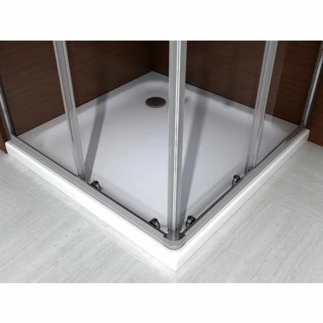 BERNSTEIN Paroi De Douche D´angle,porte Coulissante, En Verre Véritable NANO EX506 - 100 X 100 X 195 Cm - Sans Receveur De Douche 6 BERNSTEIN Paroi De Douche D´angle,porte Coulissante, En Verre Véritable NANO EX506 - 100 X 100 X 195 Cm - Sans Receveur De Douche – Image 4