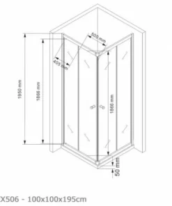 BERNSTEIN Paroi De Douche D´angle,porte Coulissante, En Verre Véritable NANO EX506 - 100 X 100 X 195 Cm - Sans Receveur De Douche 11 BERNSTEIN Paroi De Douche D´angle,porte Coulissante, En Verre Véritable NANO EX506 - 100 X 100 X 195 Cm - Sans Receveur De Douche -BERNSTEIN Shop 10583315 5