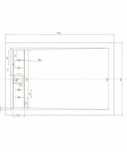 BERNSTEIN Receveur De Douche En Pierre Solide (solid Stone) 1480BG Gris Brillant 140x80x4,5cm -BERNSTEIN Shop 10583322 4