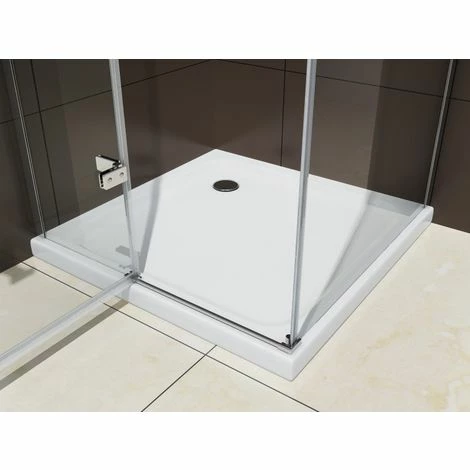 BERNSTEIN Paroi De Douche En Coin En Verre Véritable Transparent - NANO - 80x80x190cm 4 BERNSTEIN Paroi De Douche En Coin En Verre Véritable Transparent - NANO - 80x80x190cm – Image 2