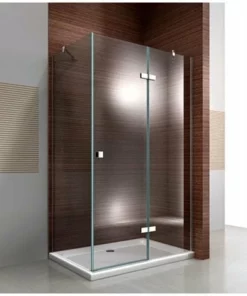 BERNSTEIN Cabine De Douche à Panneaux Fixes EX403C - Porte Battante - Verre NANO Véritable - 90 X 120 X 190cm