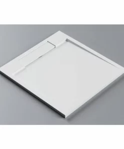 BERNSTEIN Receveur De Douche Carré En Pierre Solide (Solid Stone) PB3087 - Blanc Mat - 90x90x3,5 Cm