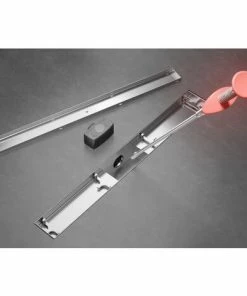 BERNSTEIN Caniveau De Sol Grand Débit Pour Douche Italienne GL01 - Grille En Verre Noir - Longueur Sélectionnable: 600mm -BERNSTEIN Shop 10583376 4