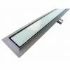 BERNSTEIN Caniveau De Sol Grand Débit Pour Douche Plain Pied En Verre Blanc, GL02 - Longueur Sélectionnable: 600mm -BERNSTEIN Shop 10583391 1