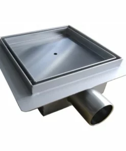 BERNSTEIN Caniveau De Douche En Acier Inoxydable S8 Pour Douche Prêt à Carreler - Dimension Sélectionnable: 13.5 X 13.5 Cm