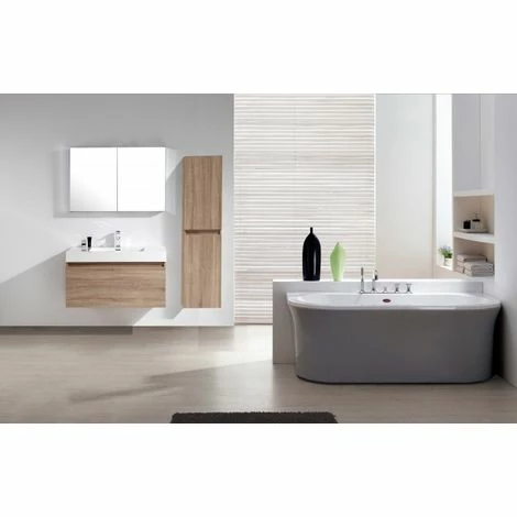 BERNSTEIN Ensemble De Salle De Bain A1000 Couleur Chêne Clair - Armoire De Toilette Et Meuble Mural En Option: Sans Miroir, Sans Meuble Mural 4 BERNSTEIN Ensemble De Salle De Bain A1000 Couleur Chêne Clair - Armoire De Toilette Et Meuble Mural En Option: Sans Miroir, Sans Meuble Mural – Image 2