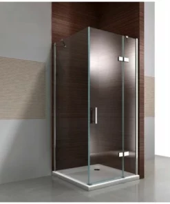 BERNSTEIN Paroi De Douche D'angle En Verre Véritable De 8mm NANO Transparent DX403 - Largeur Sélectionnable: Montage à Droite, 80cm, 70cm