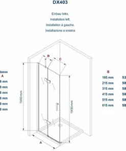 BERNSTEIN Paroi De Douche D'angle En Verre Véritable De 8mm NANO Transparent DX403 - Largeur Sélectionnable: Montage à Droite, 80cm, 70cm 11 BERNSTEIN Paroi De Douche D'angle En Verre Véritable De 8mm NANO Transparent DX403 - Largeur Sélectionnable: Montage à Droite, 80cm, 70cm -BERNSTEIN Shop 10583477 5