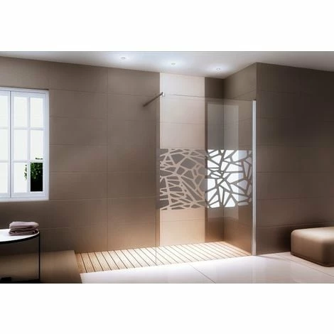 BERNSTEIN Douche à L'italienne Nano En Verre Véritable EX101 Bande Effet Miroir - Largeur Sélectionnable: 1200mm 4 BERNSTEIN Douche à L'italienne Nano En Verre Véritable EX101 Bande Effet Miroir - Largeur Sélectionnable: 1200mm – Image 2