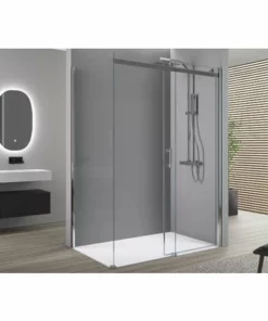 BERNSTEIN Paroi De Douche Fixe Et Porte Coulissante EX806 - En Verre De Sécurité Traitement NANO - 80 X 120 X 195cm: Montage à Droite -BERNSTEIN Shop 10583560 4