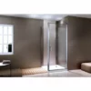 BERNSTEIN Paroi De Douche D'angle 8 Mm NANO Verre Véritable EX416-1 Bande Satin - 90 X 90 X 195 Cm : Montage à Gauche -BERNSTEIN Shop 10583575 1